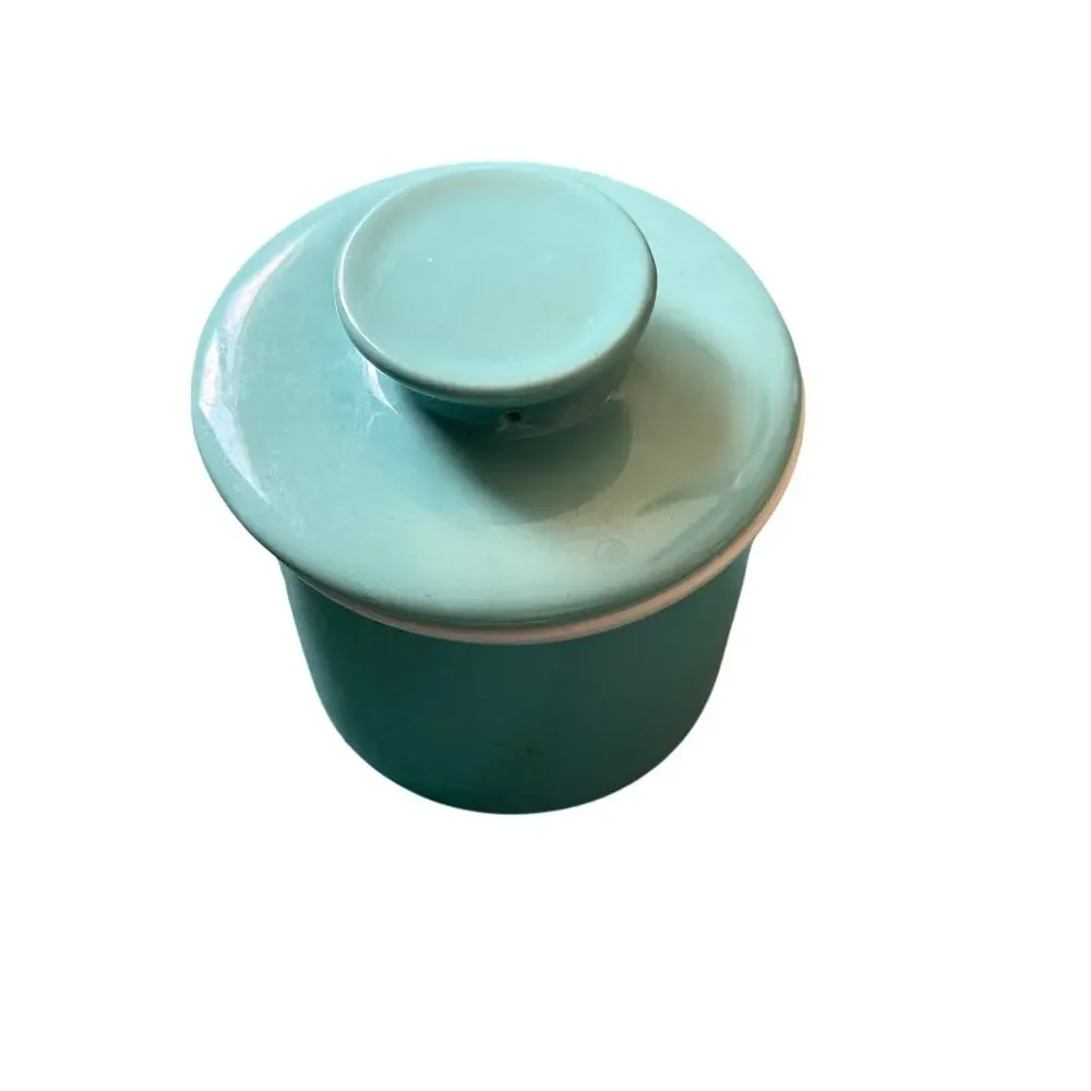 Sweese Ceramic French Butter Crock - Teal Blue